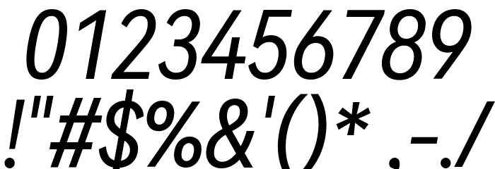 HarmonyOS Sans Condensed Italic Font OTHER CHARS