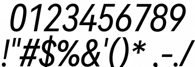 HarmonyOS Sans Condensed Italic خط محارف أخرى
