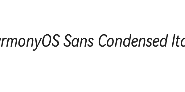 HarmonyOS Sans Condensed Italic Logo