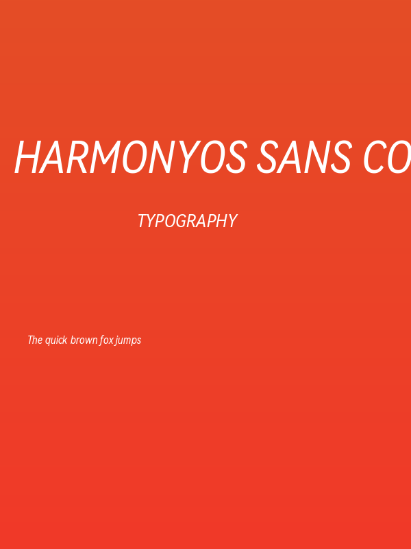 HarmonyOS Sans Condensed Italic Poster