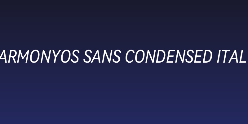 HarmonyOS Sans Condensed Italic Social Header