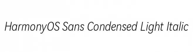 HarmonyOS Sans Condensed Light Italic  フリーフォントのダウンロード