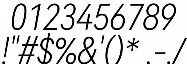 HarmonyOS Sans Condensed Light Italic Font OTHER CHARS