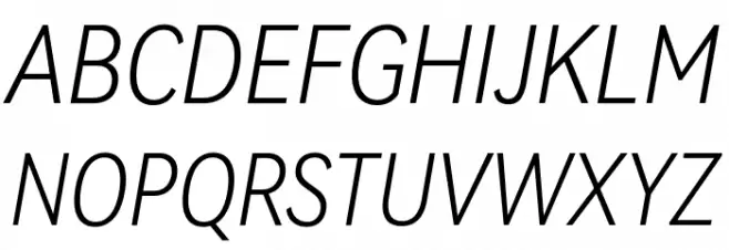 HarmonyOS Sans Condensed Light Italic फ़ॉन्ट अपरकेस