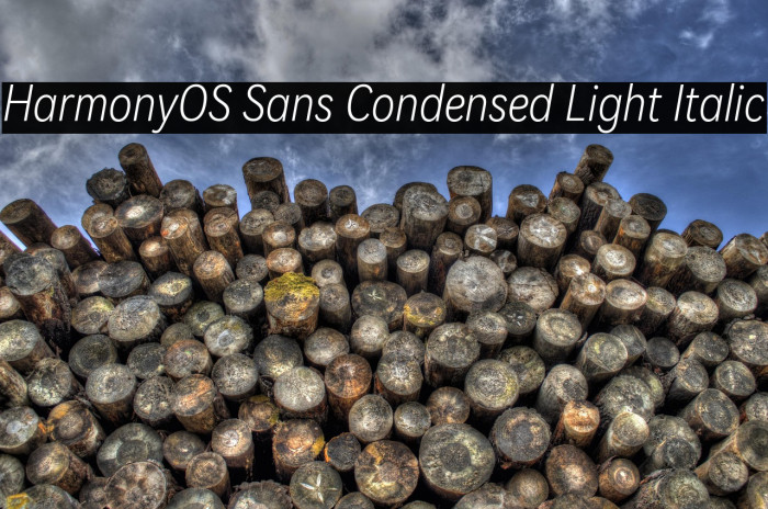 HarmonyOS Sans Condensed Light Italic Example 1