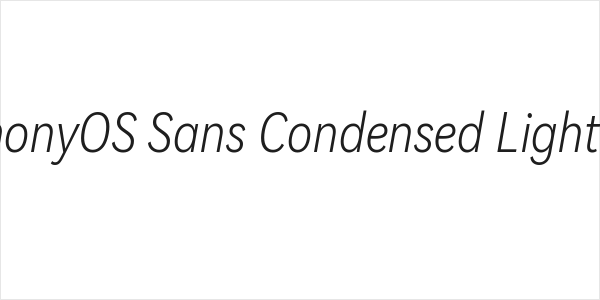 HarmonyOS Sans Condensed Light Italic Logo