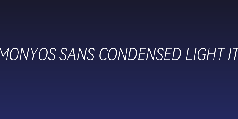 HarmonyOS Sans Condensed Light Italic Social Header