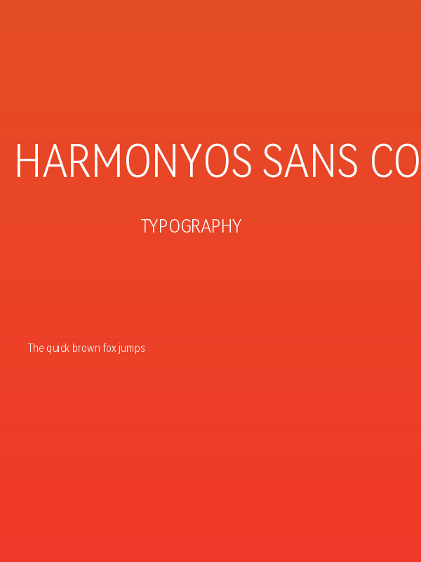 HarmonyOS Sans Condensed Light Poster