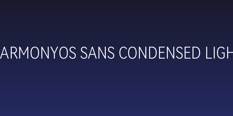 HarmonyOS Sans Condensed Light Social Header