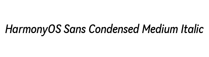 HarmonyOS Sans Condensed Medium Italic  Скачать бесплатные шрифты