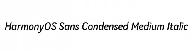 HarmonyOS Sans Condensed Medium Italic  フリーフォントのダウンロード