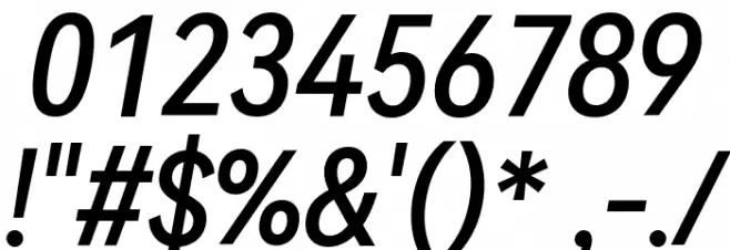 HarmonyOS Sans Condensed Medium Italic Font OTHER CHARS