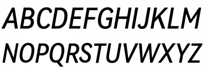 HarmonyOS Sans Condensed Medium Italic Font UPPERCASE