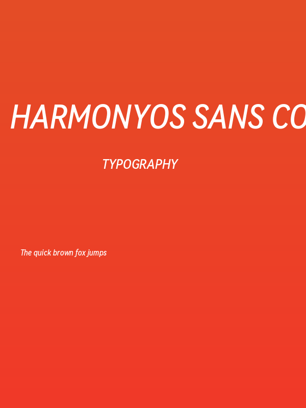 HarmonyOS Sans Condensed Medium Italic Poster