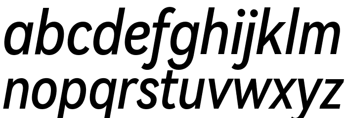 HarmonyOS Sans Condensed Medium Italic Font LOWERCASE