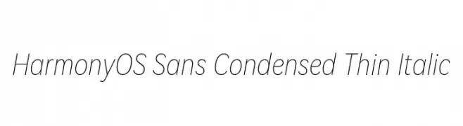 HarmonyOS Sans Condensed Thin Italic  フリーフォントのダウンロード