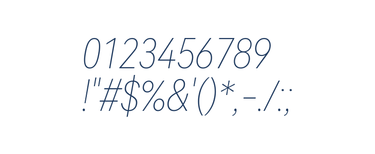 HarmonyOS Sans Condensed Thin Italic Other Characters