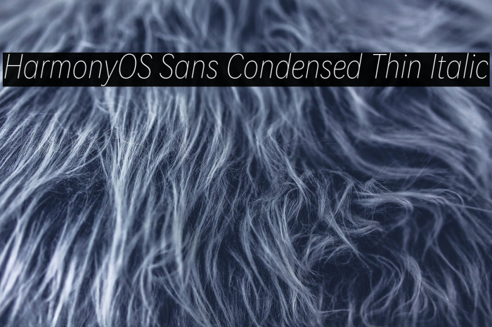 HarmonyOS Sans Condensed Thin Italic Example 1