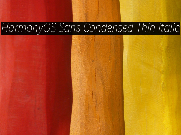 HarmonyOS Sans Condensed Thin Italic Example 3