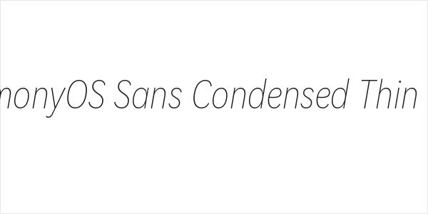 HarmonyOS Sans Condensed Thin Italic Logo