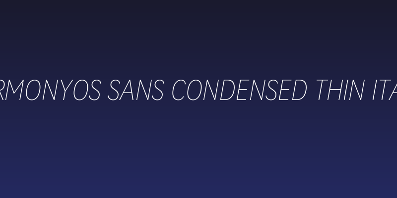 HarmonyOS Sans Condensed Thin Italic Social Header