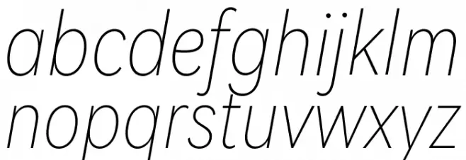 HarmonyOS Sans Condensed Thin Italic Polices MINUSCULES