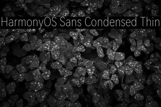 HarmonyOS Sans Condensed Thin Font examples