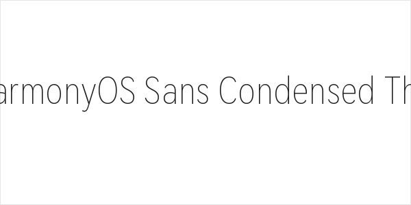 HarmonyOS Sans Condensed Thin Logo