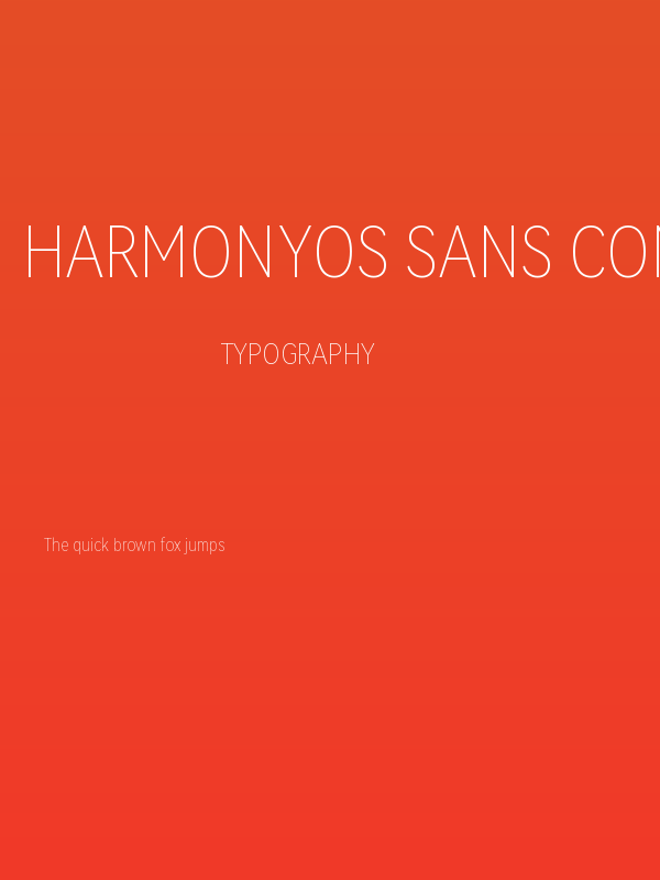 HarmonyOS Sans Condensed Thin Poster