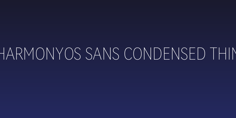 HarmonyOS Sans Condensed Thin Social Header