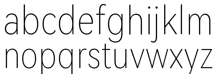 HarmonyOS Sans Condensed Thin Font LOWERCASE