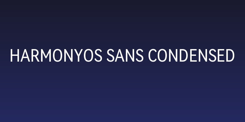 HarmonyOS Sans Condensed Social Header