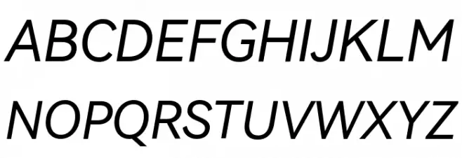 HarmonyOS Sans Italic फ़ॉन्ट अपरकेस