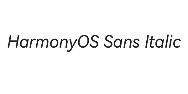 HarmonyOS Sans Italic Logo