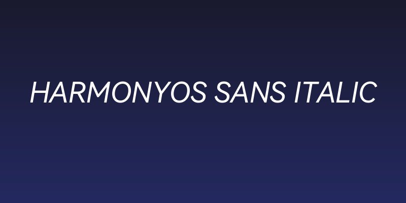 HarmonyOS Sans Italic Social Header