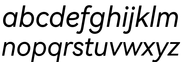 HarmonyOS Sans Italic Font LOWERCASE