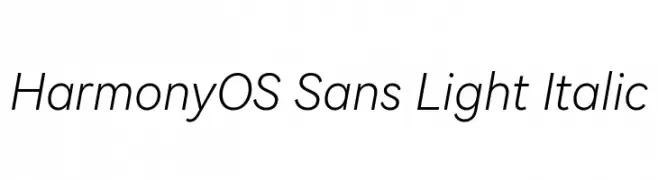 HarmonyOS Sans Light Italic  Fuentes Gratis Descargar
