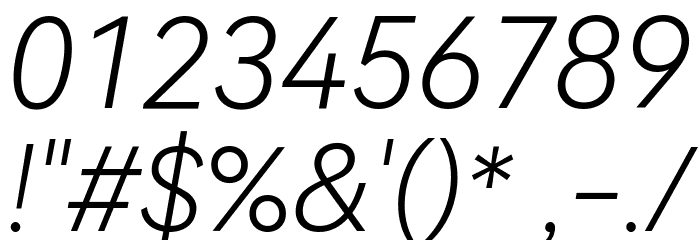HarmonyOS Sans Light Italic Font OTHER CHARS
