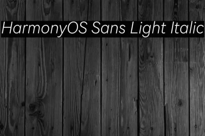 HarmonyOS Sans Light Italic Font examples