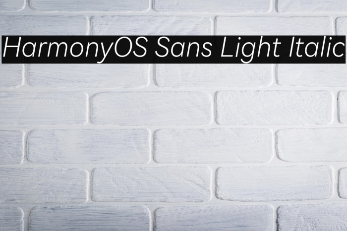 HarmonyOS Sans Light Italic Example 3