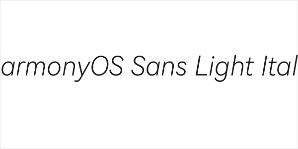 HarmonyOS Sans Light Italic Logo