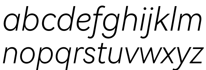 HarmonyOS Sans Light Italic Font LOWERCASE