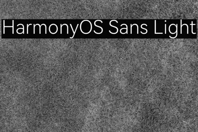 HarmonyOS Sans Light Font examples
