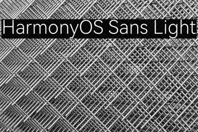 HarmonyOS Sans Light Font examples