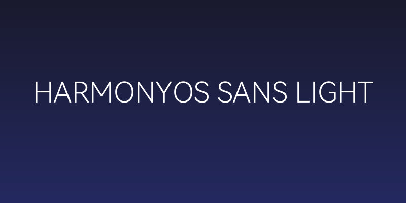 HarmonyOS Sans Light Social Header