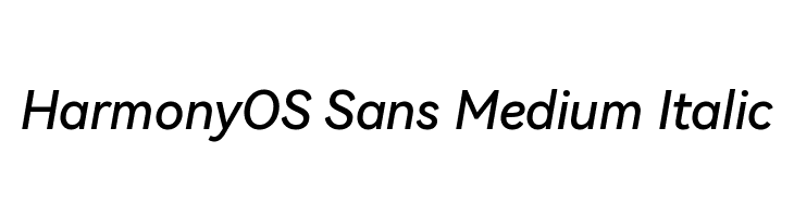 HarmonyOS Sans Medium Italic  नि: शुल्क फ़ॉन्ट्स डाउनलोड