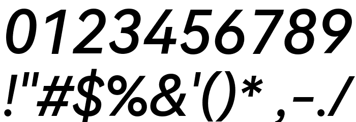 HarmonyOS Sans Medium Italic Font OTHER CHARS