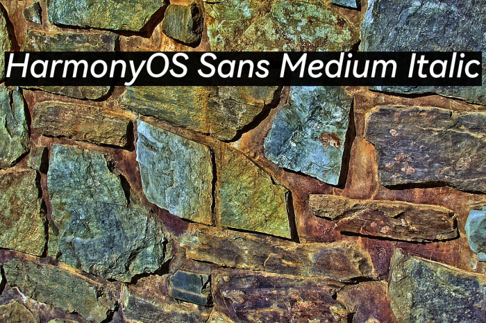 HarmonyOS Sans Medium Italic Example 2