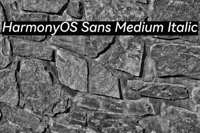 HarmonyOS Sans Medium Italic Font examples