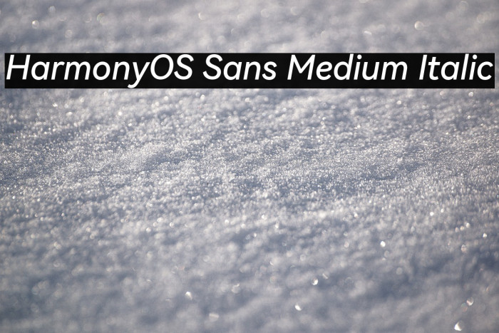 HarmonyOS Sans Medium Italic Example 3
